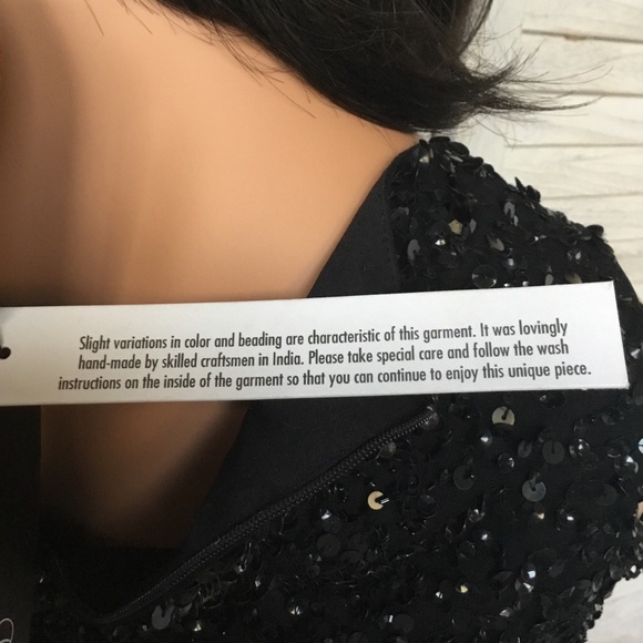 Parker Black Cold Shoulder Little Black Dress Sz 8 - Picture 12 of 16